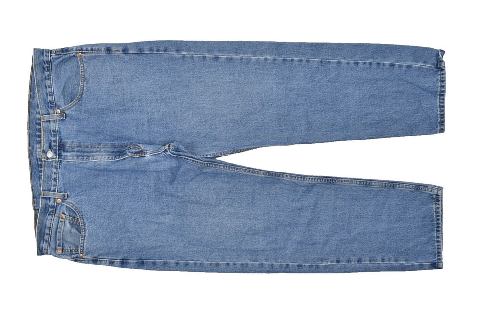 Levi's Men's 505 Regular Straight Jeans Denim Solid Cotton Size 40x30 Distress